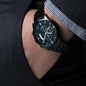 Customized black chronograph watch gift for son, Birthday, Graduation, New Job, Christmas gift - proudpoppycreativestore