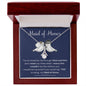 Maid of Honor proposal necklace, bridal party-AB - proudpoppycreativestore