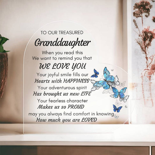 To Our Treasured Granddaughter  Decorative Plaque from Grandparents