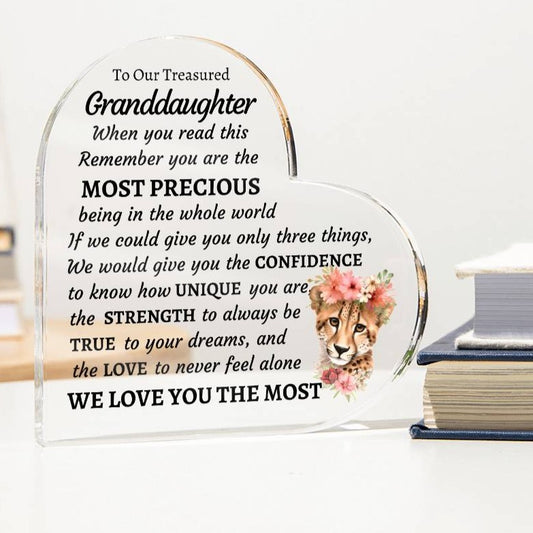 Treasured Granddaughter Heart Gift