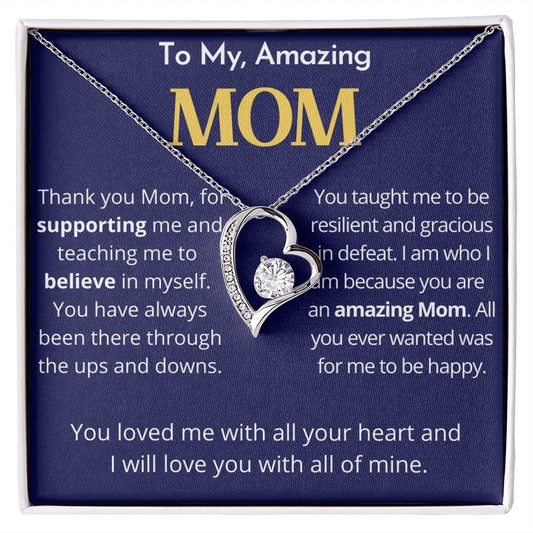 Amazing Mom Forever Love Necklace from Son for Mom - proudpoppycreativestore