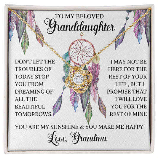 Beloved Granddaughter, You are my Sunshine-LN - proudpoppycreativestore