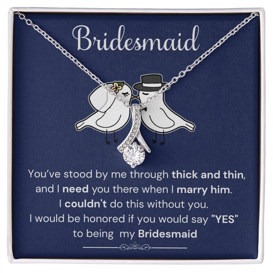 Bridesmaid proposal gift, Bridal party gift-AB - proudpoppycreativestore