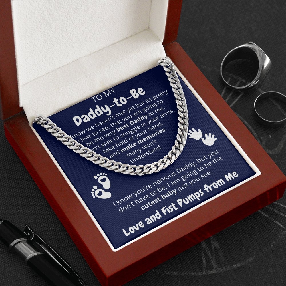 Daddy to be (9) Cuban link chain - proudpoppycreativestore