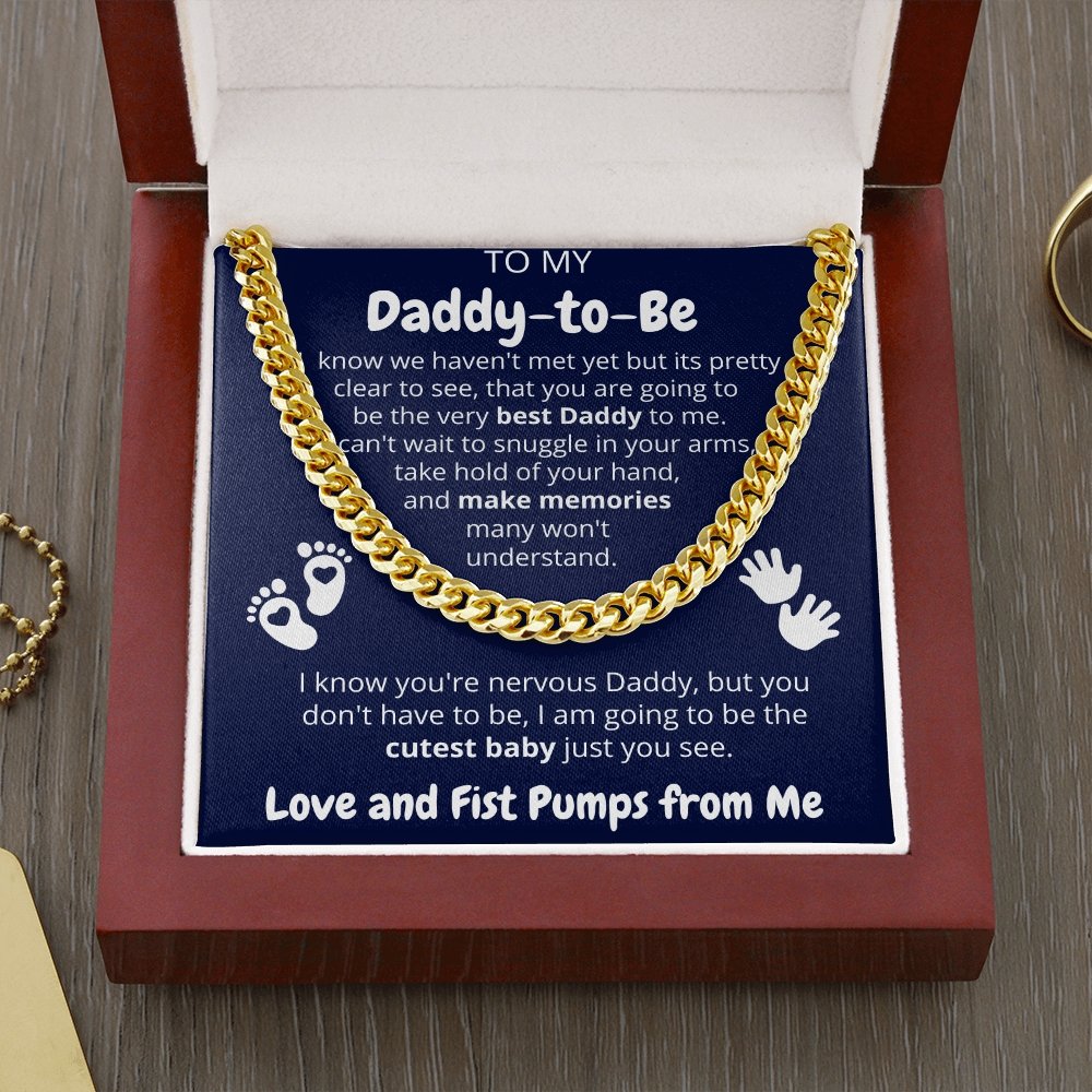 Daddy to be (9) Cuban link chain - proudpoppycreativestore