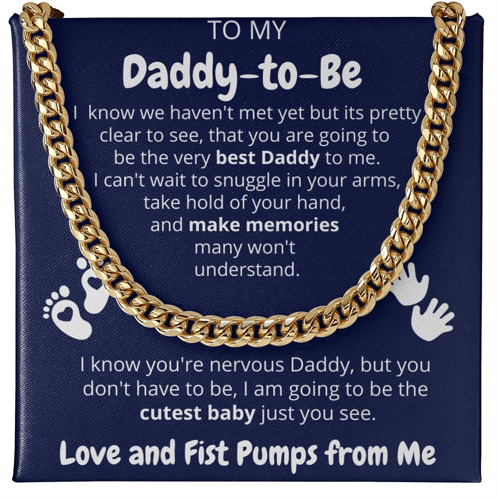 Daddy to be (9) Cuban link chain - proudpoppycreativestore