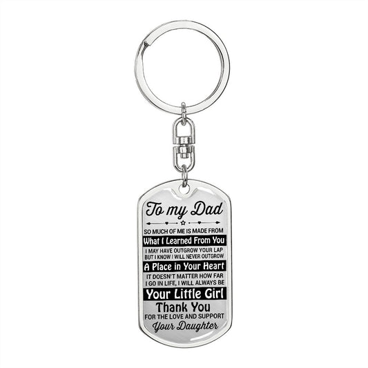 Dog tag swivel keyring for Dad, Birthday gift, Stocking filler, fathers day keyring - proudpoppycreativestore