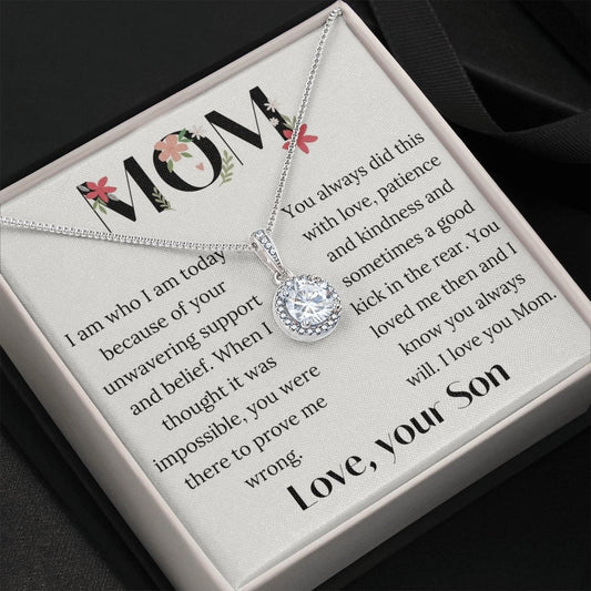 Eternal hope necklace for Mom from her Son - proudpoppycreativestore