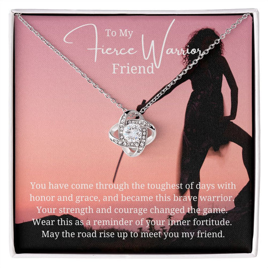 Fierce Warrior friend necklace, Gift for woman, Friendship gift - proudpoppycreativestore