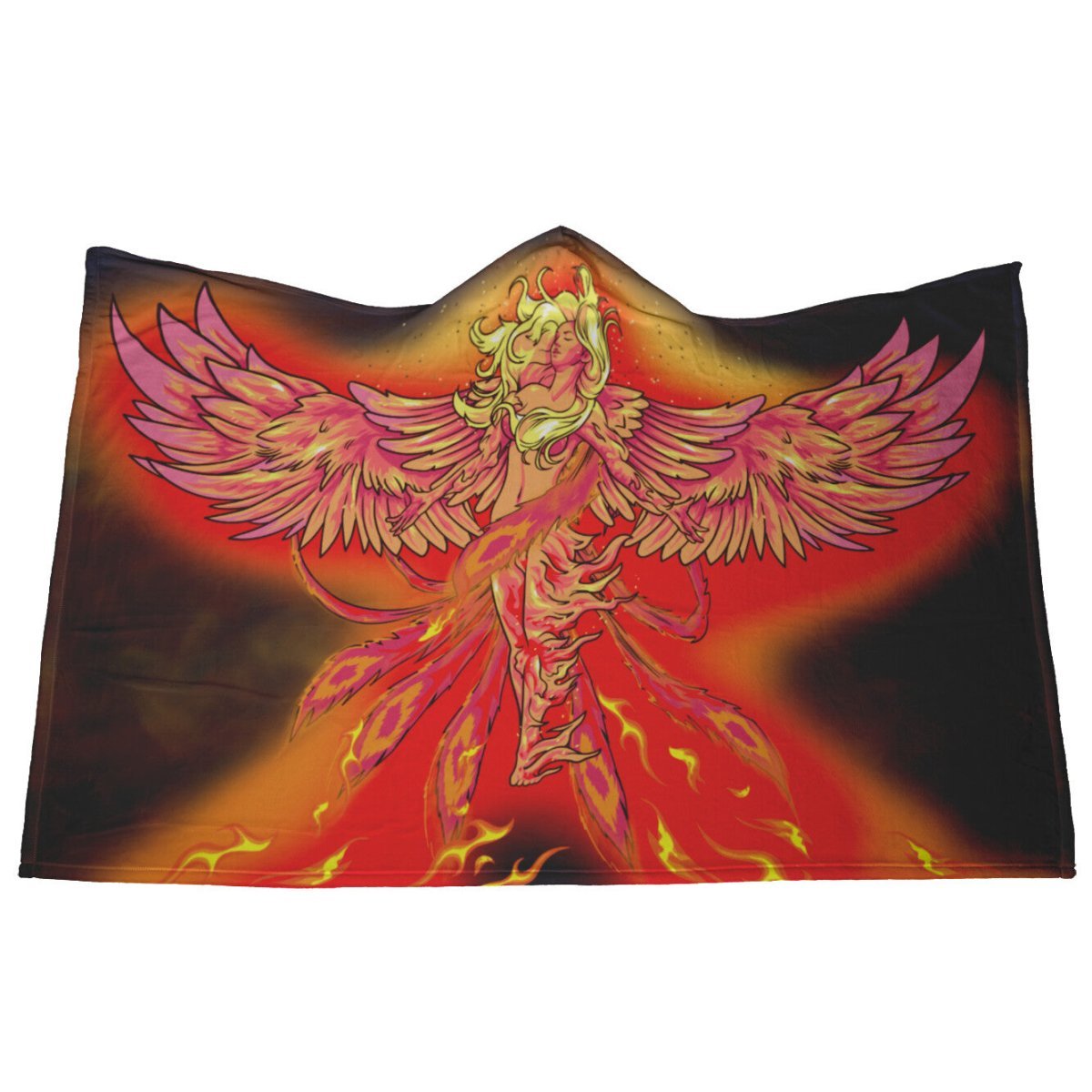 Fiery Phoenix Hooded blanket - proudpoppycreativestore