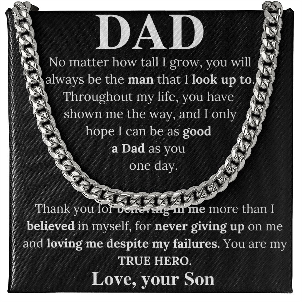 Gift from Son to his Dad on Fathers day, For Dad on your Birthday, Jewelry for a special Father - proudpoppycreativestore