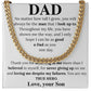 Gift from Son to his Dad on Fathers day, For Dad on your Birthday, Jewelry for a special Father - proudpoppycreativestore