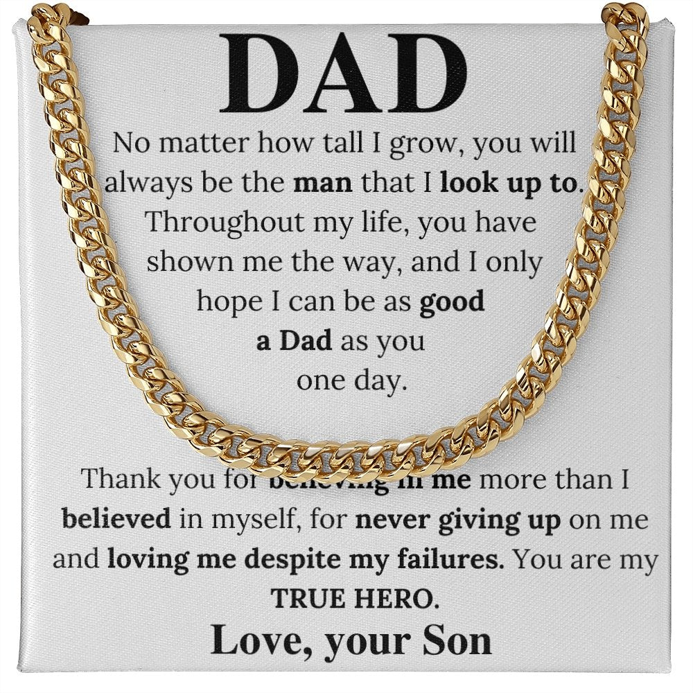 Gift from Son to his Dad on Fathers day, For Dad on your Birthday, Jewelry for a special Father - proudpoppycreativestore