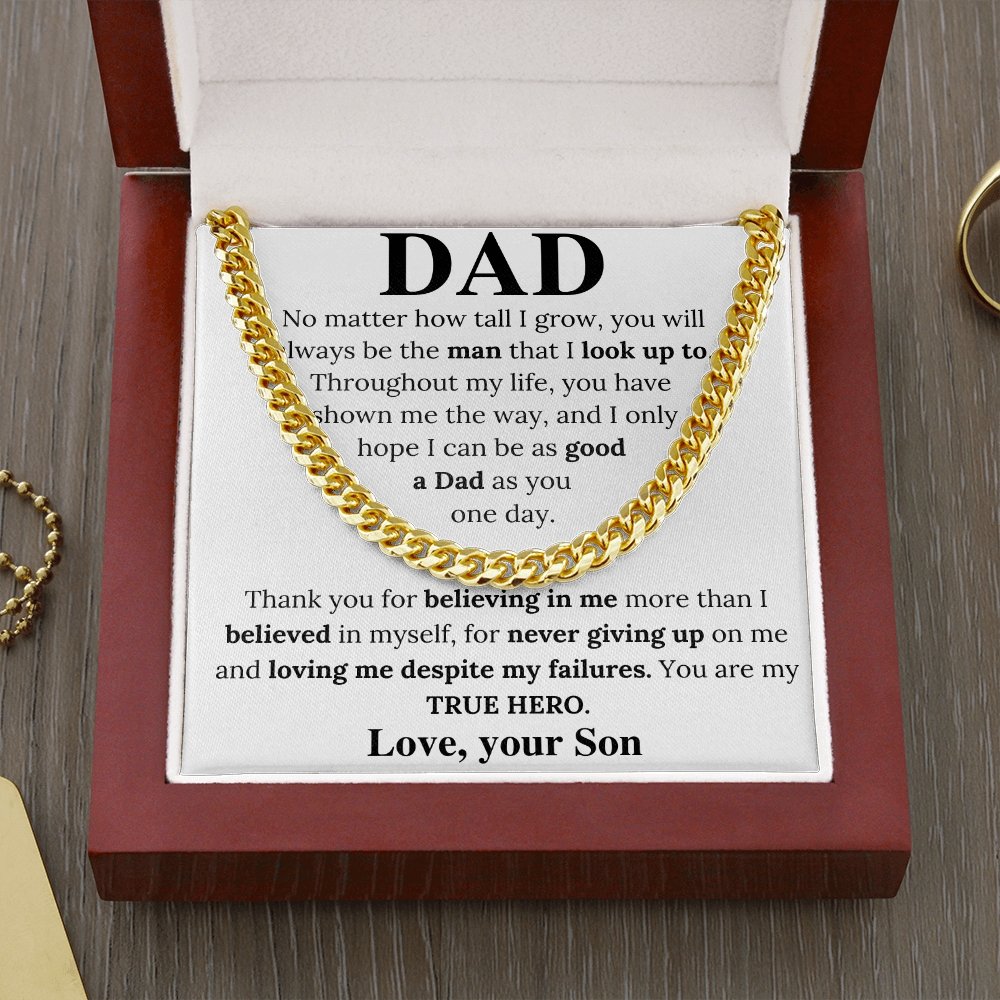 Gift from Son to his Dad on Fathers day, For Dad on your Birthday, Jewelry for a special Father - proudpoppycreativestore