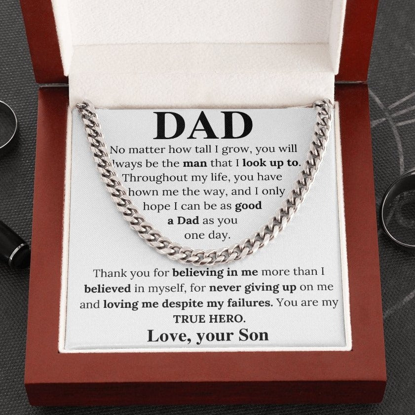 Gift from Son to his Dad on Fathers day, For Dad on your Birthday, Jewelry for a special Father - proudpoppycreativestore