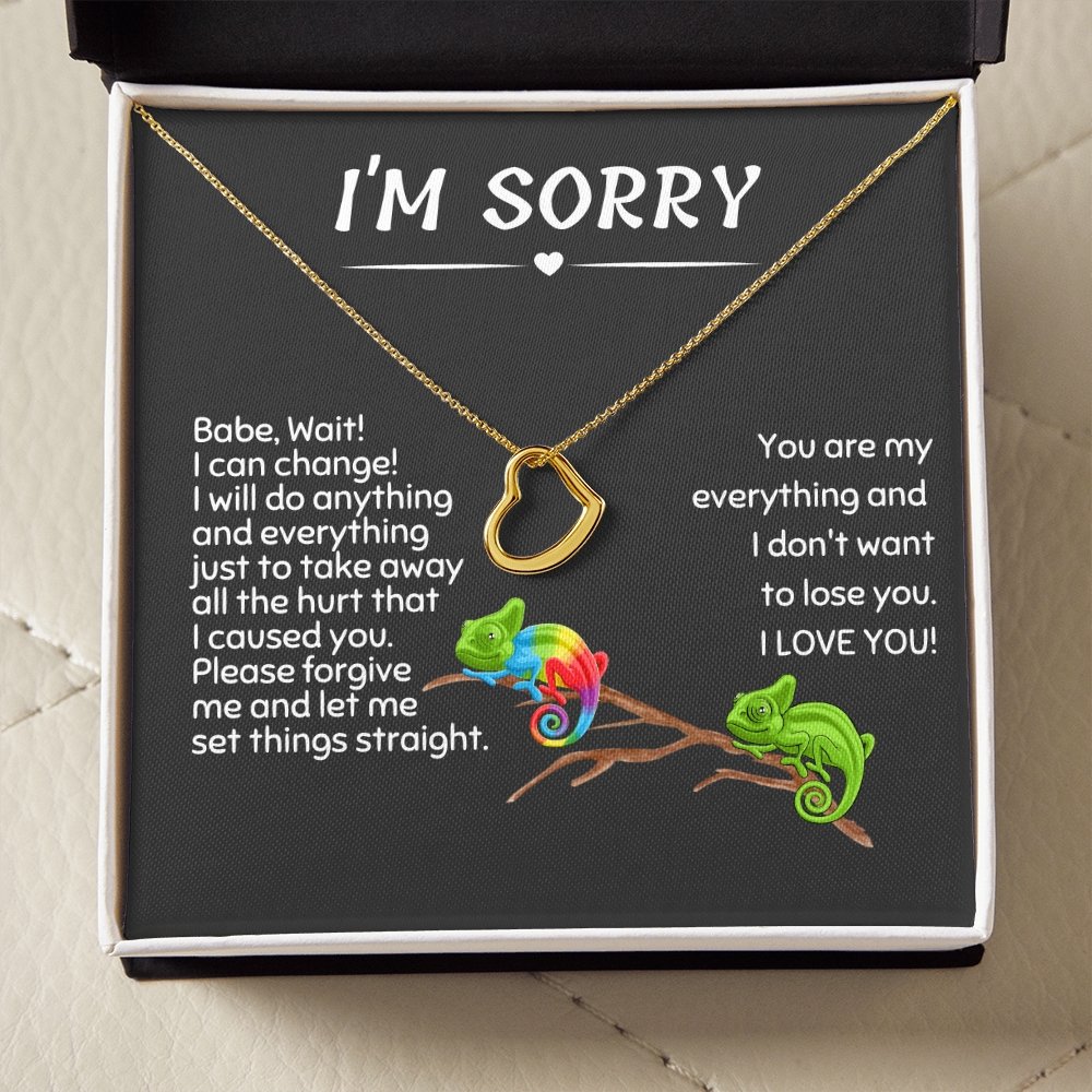 I'm Sorry, Apology/Forgiveness necklace- DH - proudpoppycreativestore