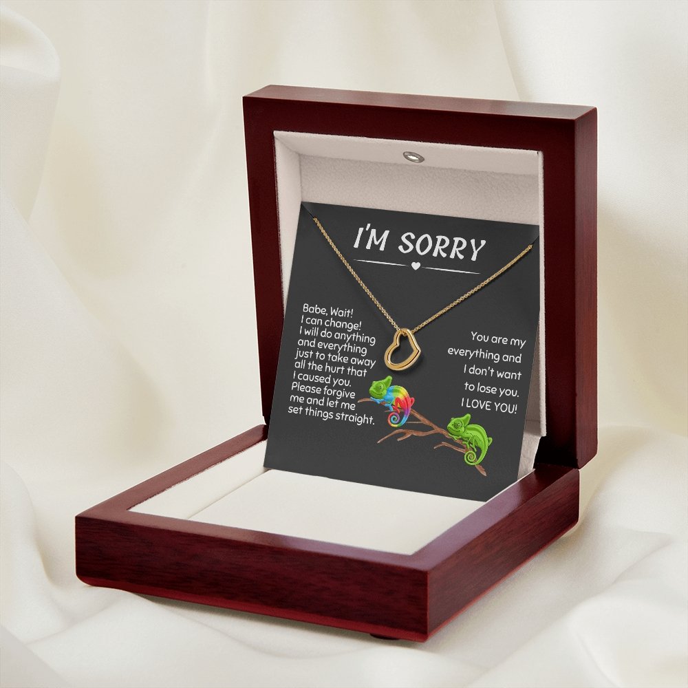 I'm Sorry, Apology/Forgiveness necklace- DH - proudpoppycreativestore