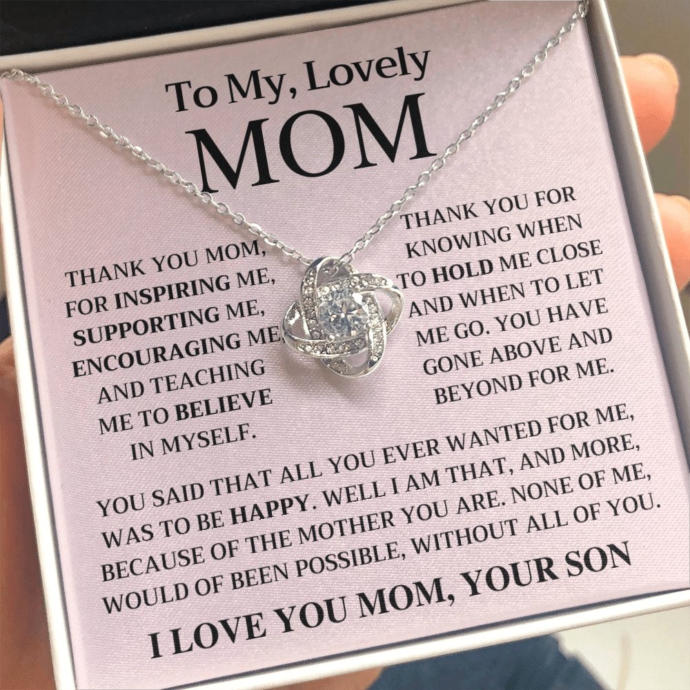 Love knot necklace for mom from Son-PINK - proudpoppycreativestore