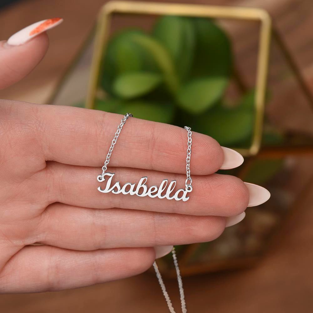 Name necklace for your Daughter- and Salutation can also be revised to suit you)-NN - proudpoppycreativestore