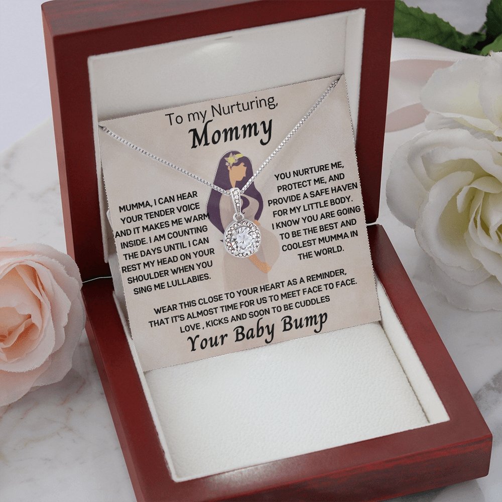 Nurturing Mommy, Eternal Hope Pendant necklace for Mom to be, Mothers Day, Baby Shower - proudpoppycreativestore