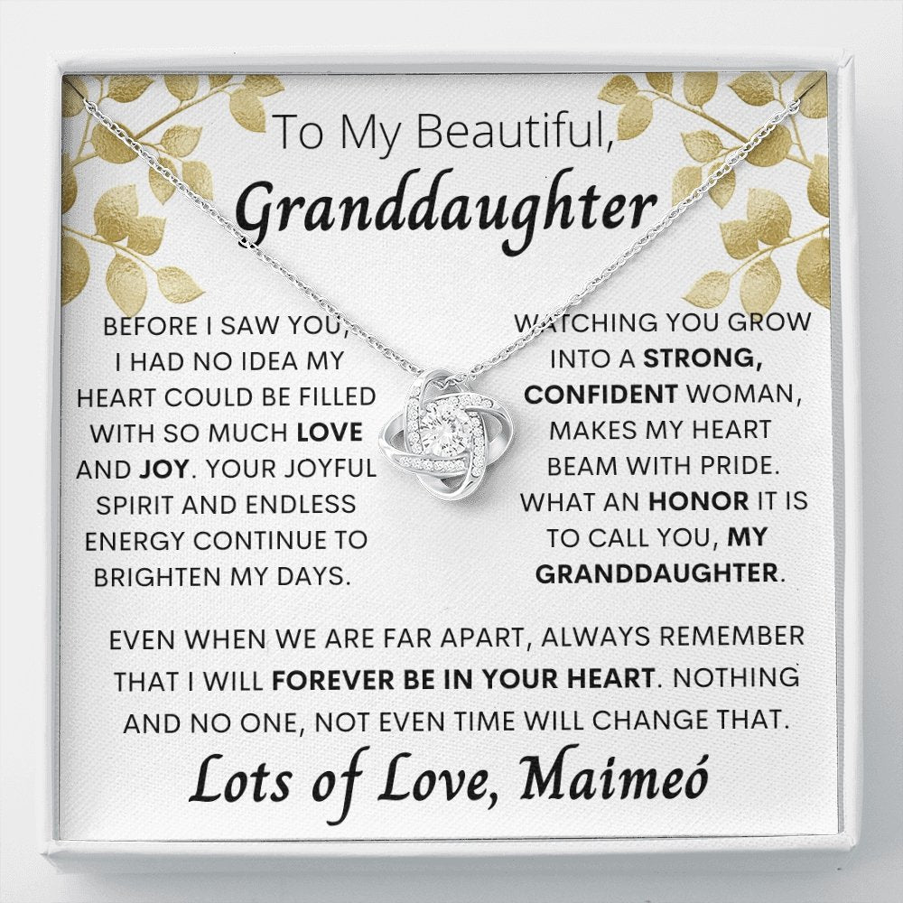 To My beautiful Granddaughter, Lots of Love, Maimeo, Gift from Grandma - proudpoppycreativestore