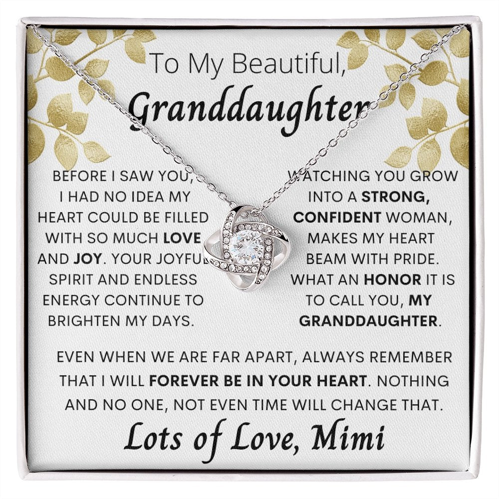 To my Beautiful Granddaughter, Lots of Love, Mimi , gift for grandma - proudpoppycreativestore