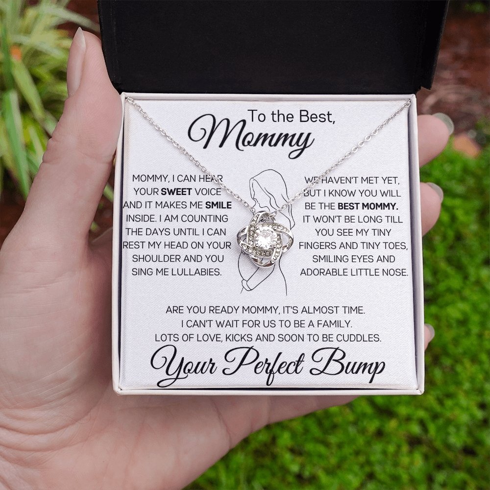 To my best Mommy, Love knot pendant necklace for Mother to be. - proudpoppycreativestore