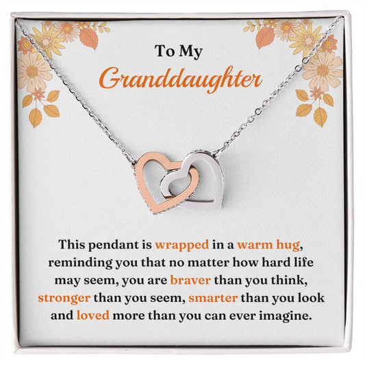 To My Granddaughter, wrapped in a warm hug-IH - proudpoppycreativestore