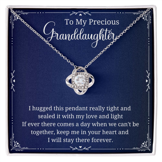 To My Precious Granddaughter, I hugged this pendant-LN - proudpoppycreativestore